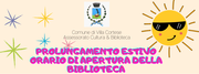 AMPLIAMENTO ORARIO ESTIVO DELLA BIBLIOTECA