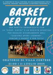 TORNEO DI BASKET 3 vs 3 e BASKET PER TUTTI